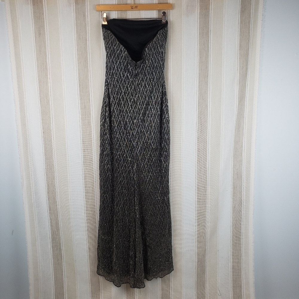 Vintage Jessica McClintock Gunne Sax Strapless Maxi Dress Sparkly‎ Size 7 - Picture 13 of 13